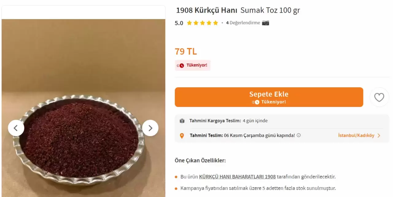 İçine başka madde karıştırılan sumak 'tükeniyor' kampanyasıyla satışta!