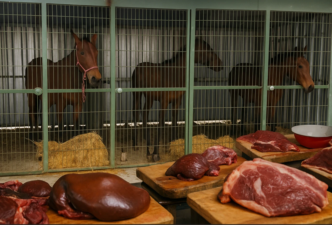 Çifteler'de at kesen çiftlik belediye denetimiyle açığa çıktı; Tek tırnaklı eti kasaplara buradan geliyormuş!