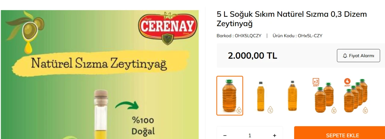 Sahtesi bile 2 bin TL; Tağşişli zeytinyağı da pahalandı!