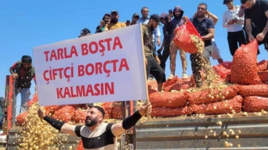 Reyhanlı’da soğan isyanı: Üreticiler tonlarca soğanı yola döktü