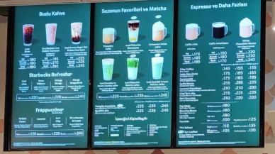 Starbucks'ın en ucuz kahvesi 145 TL oldu.. İşte güncel Starbucks fiyat listesi