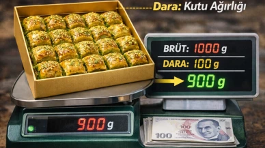 Tartıda daraya dikkat! Darası alınmazsa 1 kilo baklavada 250 TL kaybınız var