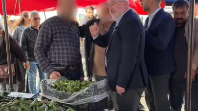 Vatandaşa küfürü duyunca Başkan pazar bastı!