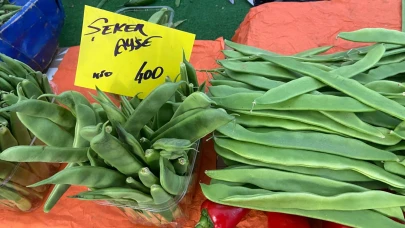 İstanbul'da pazarda taze fasulye 500 TL'yi gördü