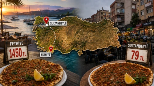 Bir lahmacun iki Türkiye; Sultanbeyli'de 79 TL, Fethiye'de 1450 TL