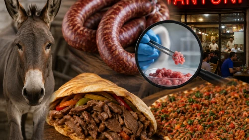 Yine Mersin yine eşek eti; Tantuni, lahmacun ve sucukta tek tırnaklı eti çıktı