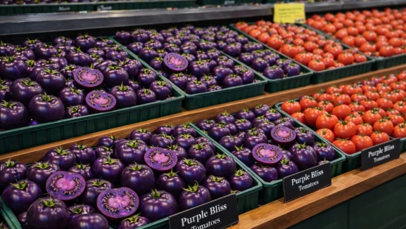 Genetiği değiştirilmiş mor domatesin satışı tartışma yarattı