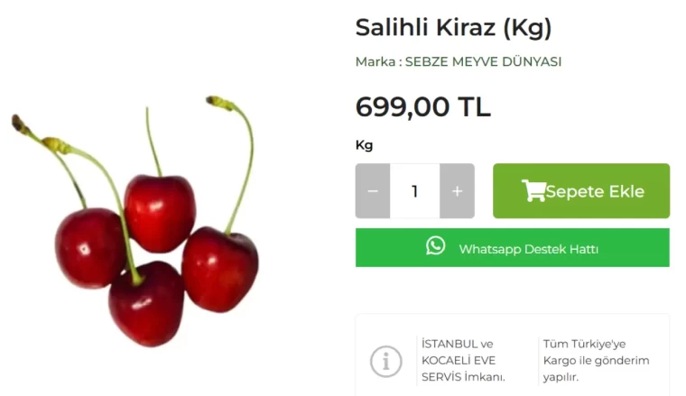 Meyve lükse dönüştü; Kiraz 700, Erik 300 TL 1