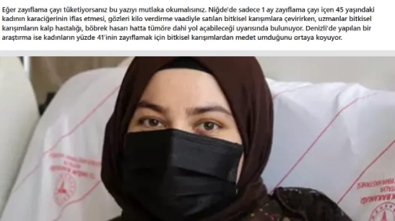 6 ay önce uyarmıştık: Zayıflamak isterken karaciğerini bitirdi