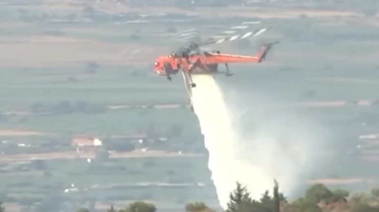 Çeşme yangını böyle kontrol altına alındı