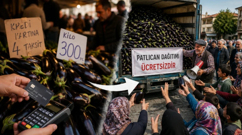 Taneyle satın alınan patlıcan 2 ay sonra bedava!