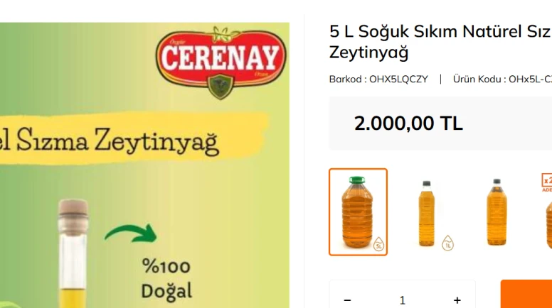 Sahtesi bile 2 bin TL; Tağşişli zeytinyağı da pahalandı!
