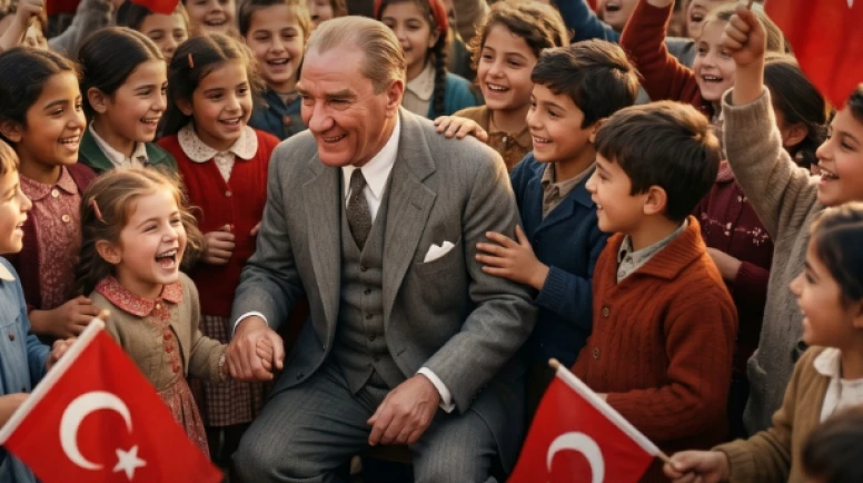 Atatürk, çocuklar ve tarım; Geleceğin anahtarı toprakta..